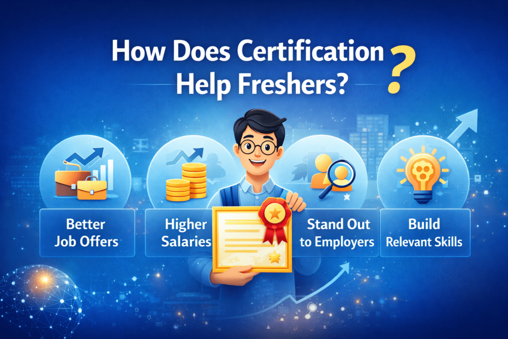 How does certification help the freshers?