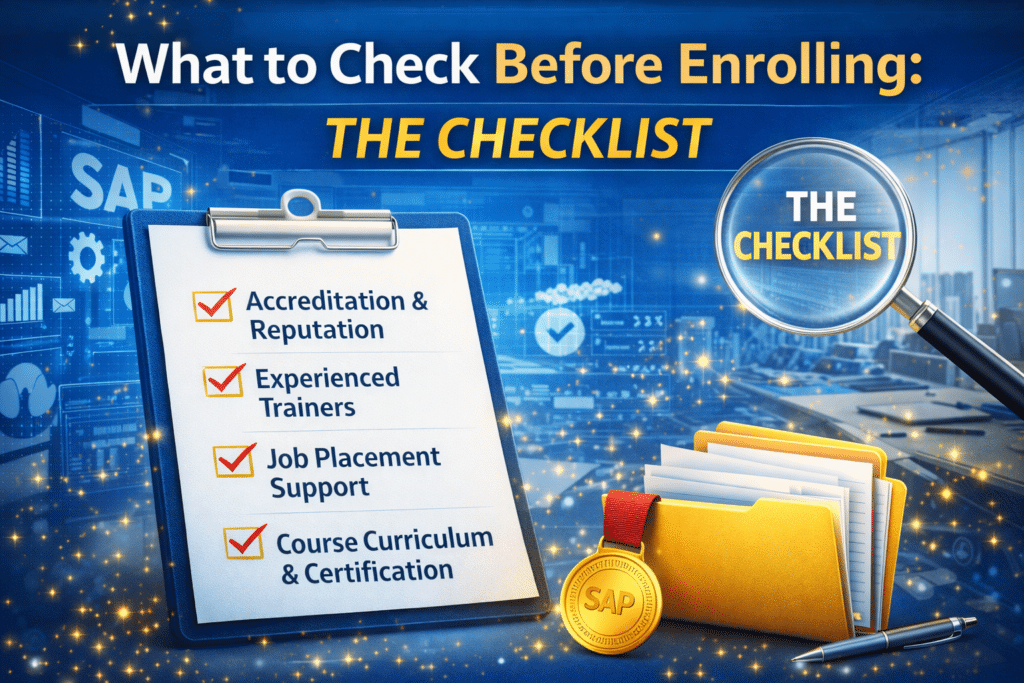 Planning an SAP Course with Placement Assistance? Check This First - Nextnow Canada What to Check Before Enrolling: The Checklist