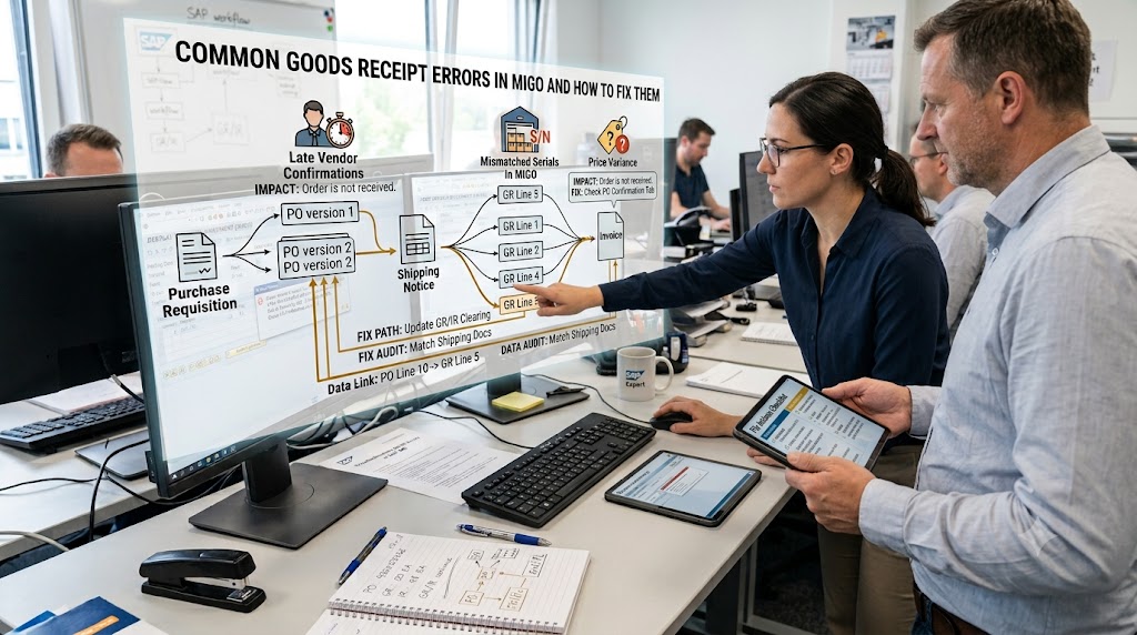 How Do You Troubleshoot Common Goods Receipt and Invoice Verification Errors in SAP MM? - Nextnow Canada Common Goods Receipt Errors in MIGO and How to Fix Them